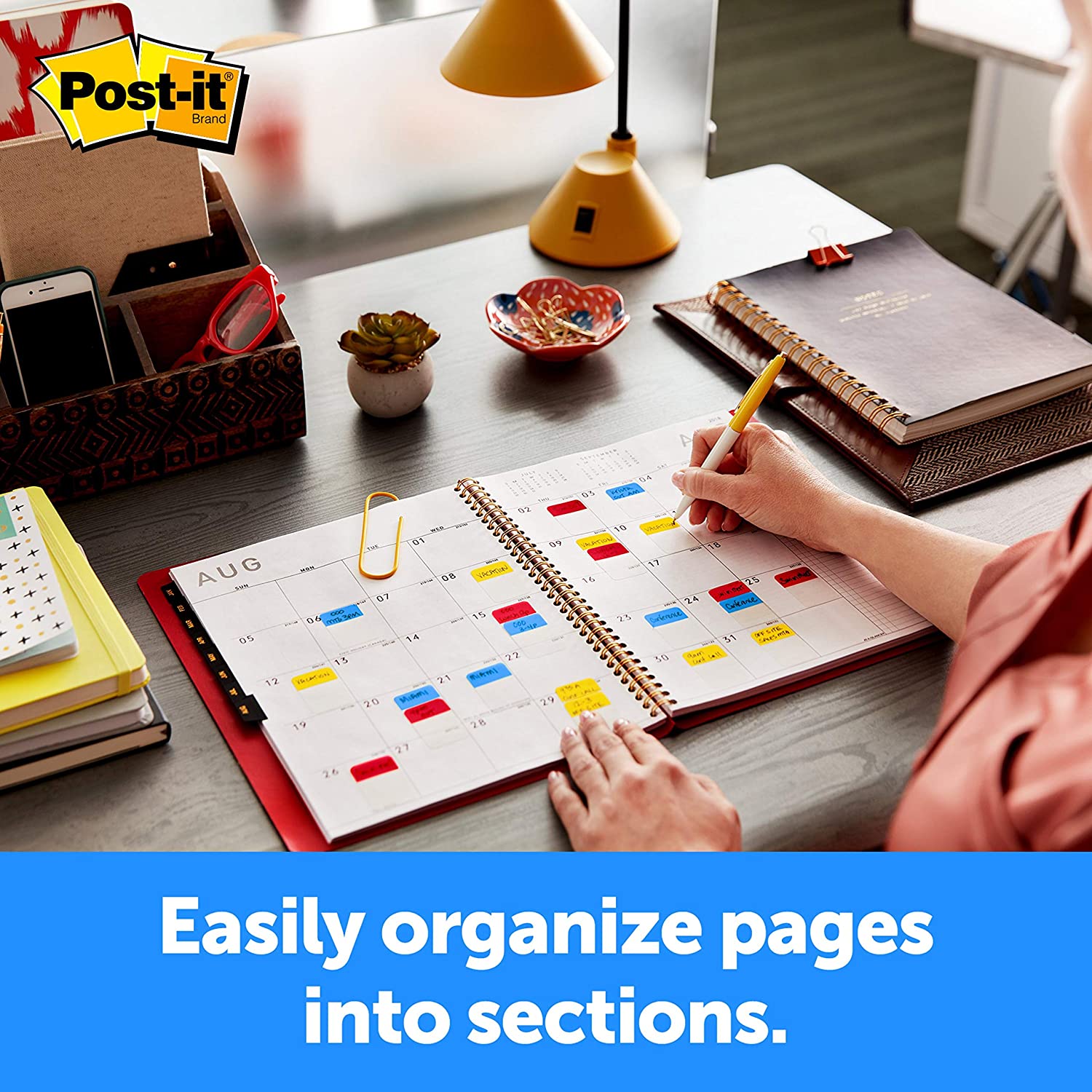 Post-it® 686-RYBT Durable Index Tabs, 1x1.5"