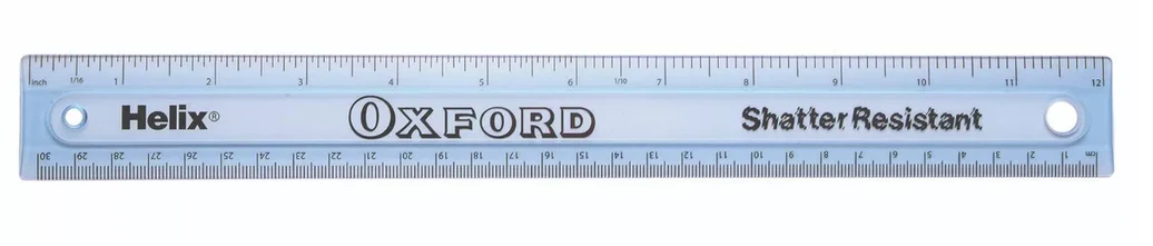 Oxford 12"/30cm Shatter Resistant Ruler
