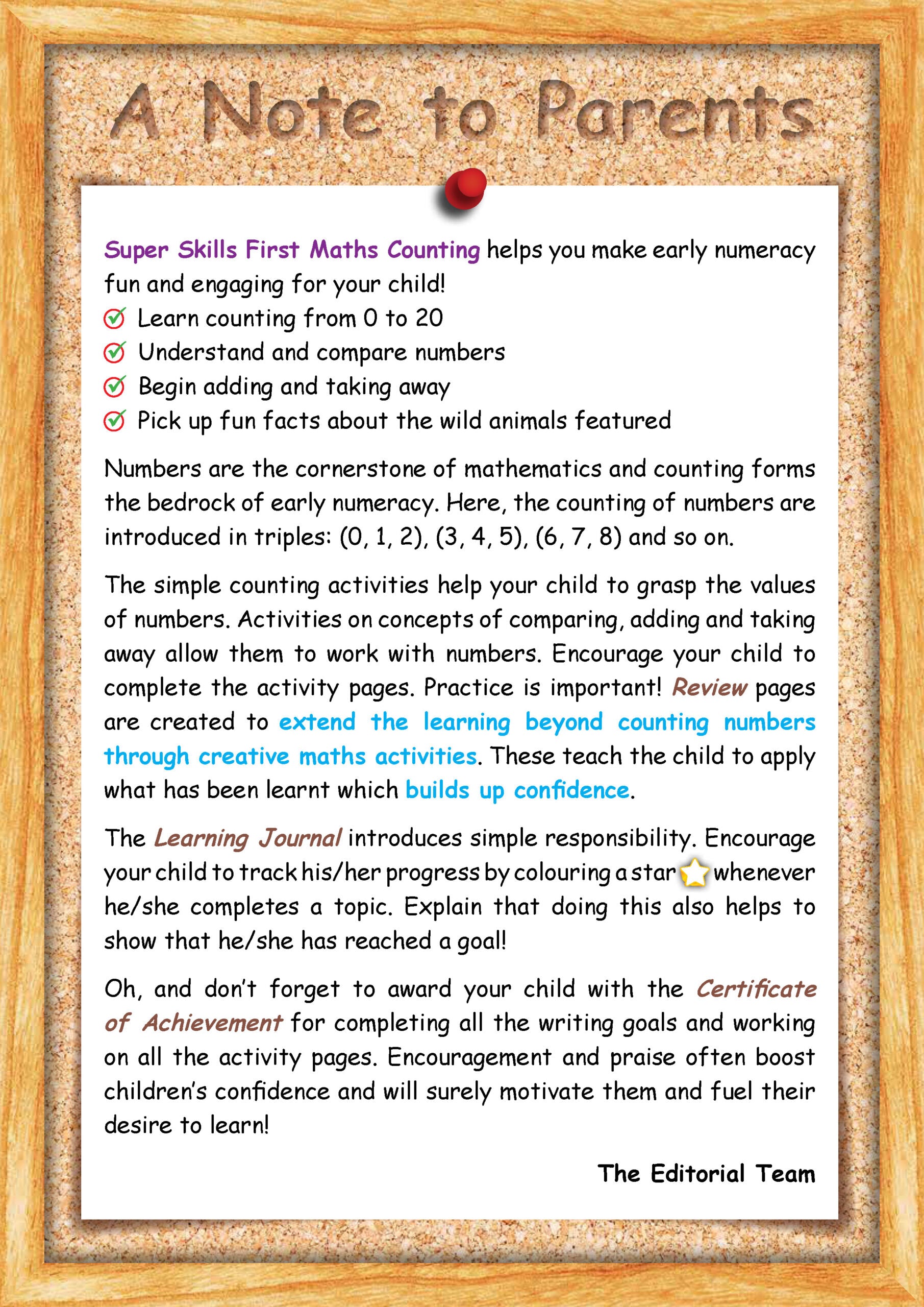 SUPER SKILLS First Maths COUNTING (Age 3+ Years)