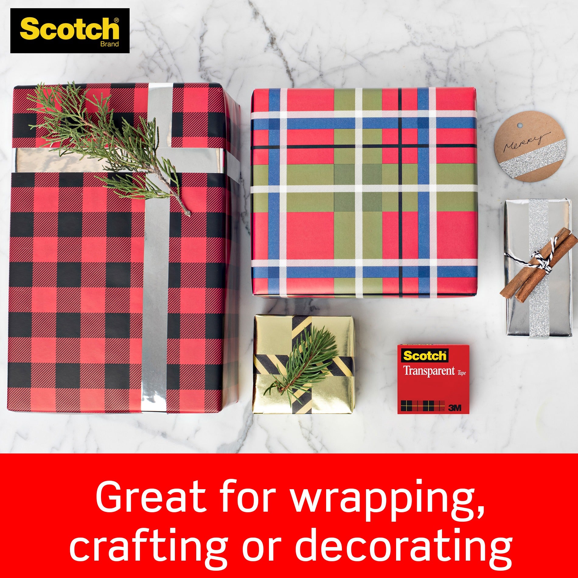 Scotch® 600 Premium Transparent Tape, 600 - 3/4"X36 YD