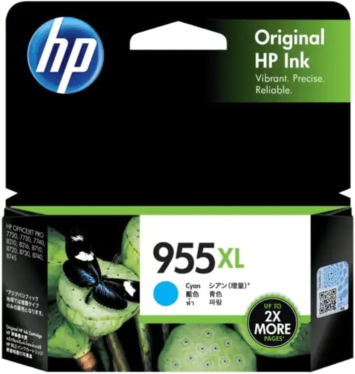 HP 955XL Cyan Original High Yield Ink Cartridge