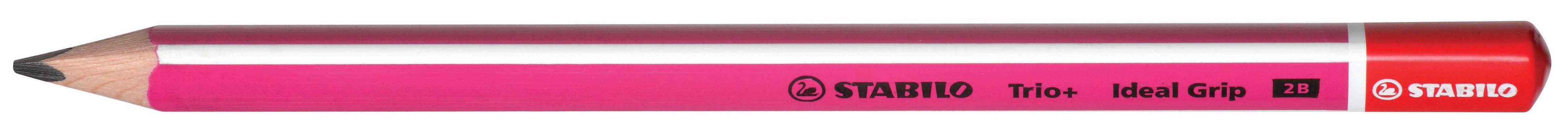 STABILO TRIO+ 2B PENCIL 6pc with Sharpener