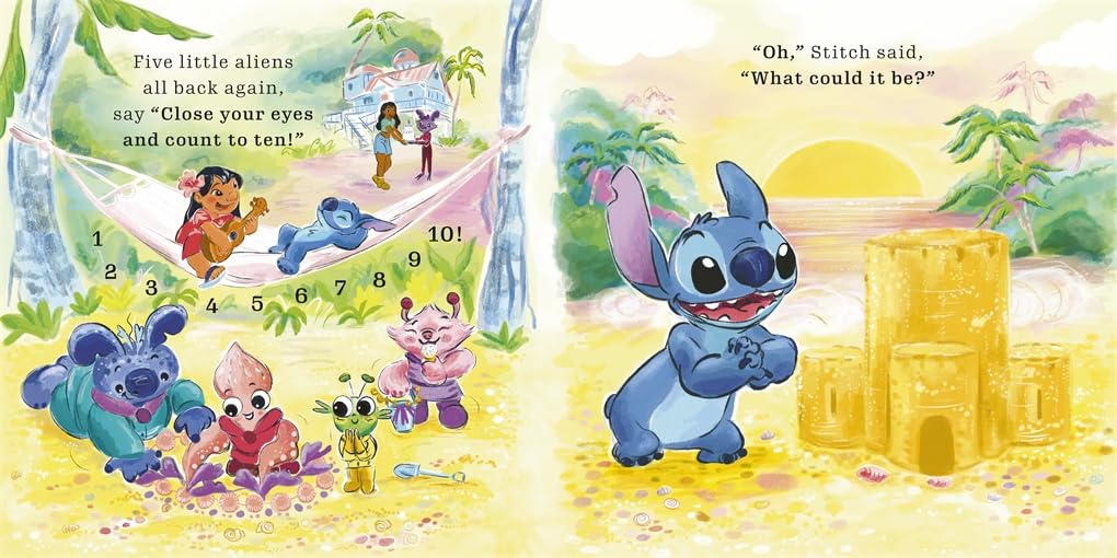 Disney Stitch Five Little Aliens: A Lift-The-Flap Picture Book