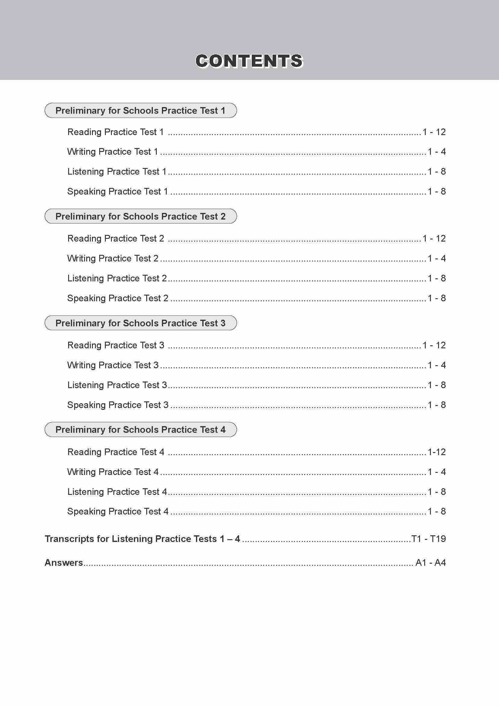 Cambridge English Qualifications – B1 Preliminary for Schools Practice Tests (PET)