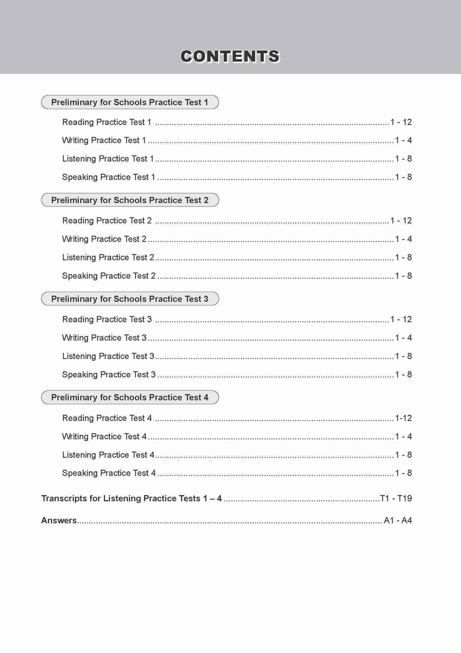 Cambridge English Qualifications – B1 Preliminary for Schools Practice ...