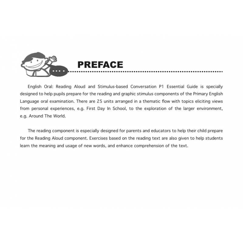 Primary 1 English Oral: Reading Aloud & Stimulus-based Conversation