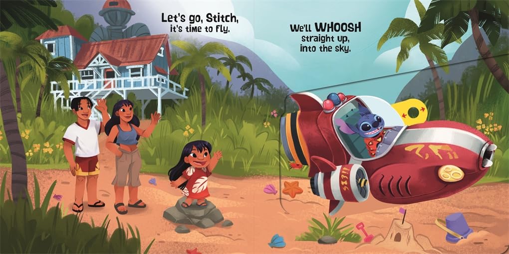 Disney Let's Go, Stitch!: A Push, Pull, Slide Tab Book (Board Book)