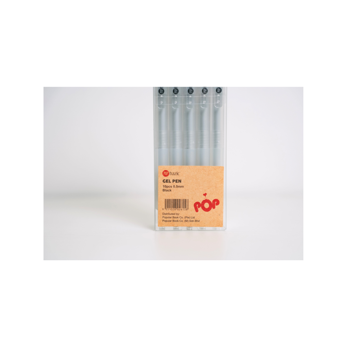 Pop Bazic Gel Pen 0.5mm 10s Black