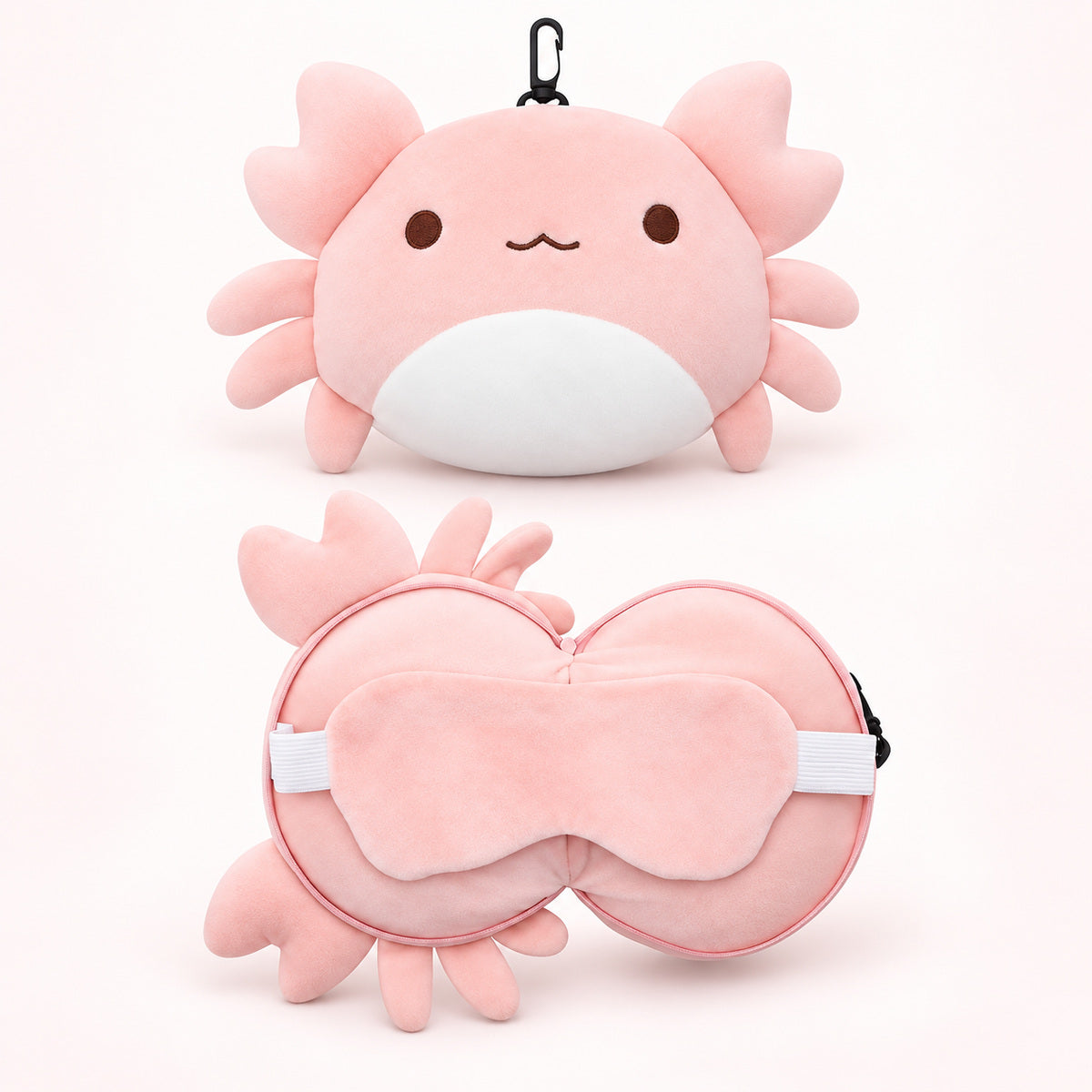  2 In 1 Plush Eye Mask And Head Rest Cushion - Crab (2 Assorted Colour) 