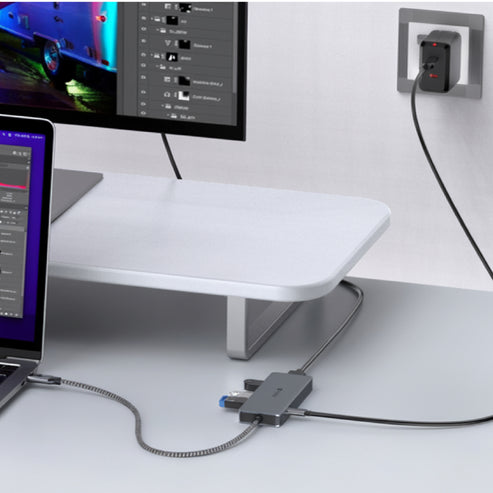 Mazer InfiniteLinkPro Hub60 5-in-1 USB C Multimedia Hub Grey
