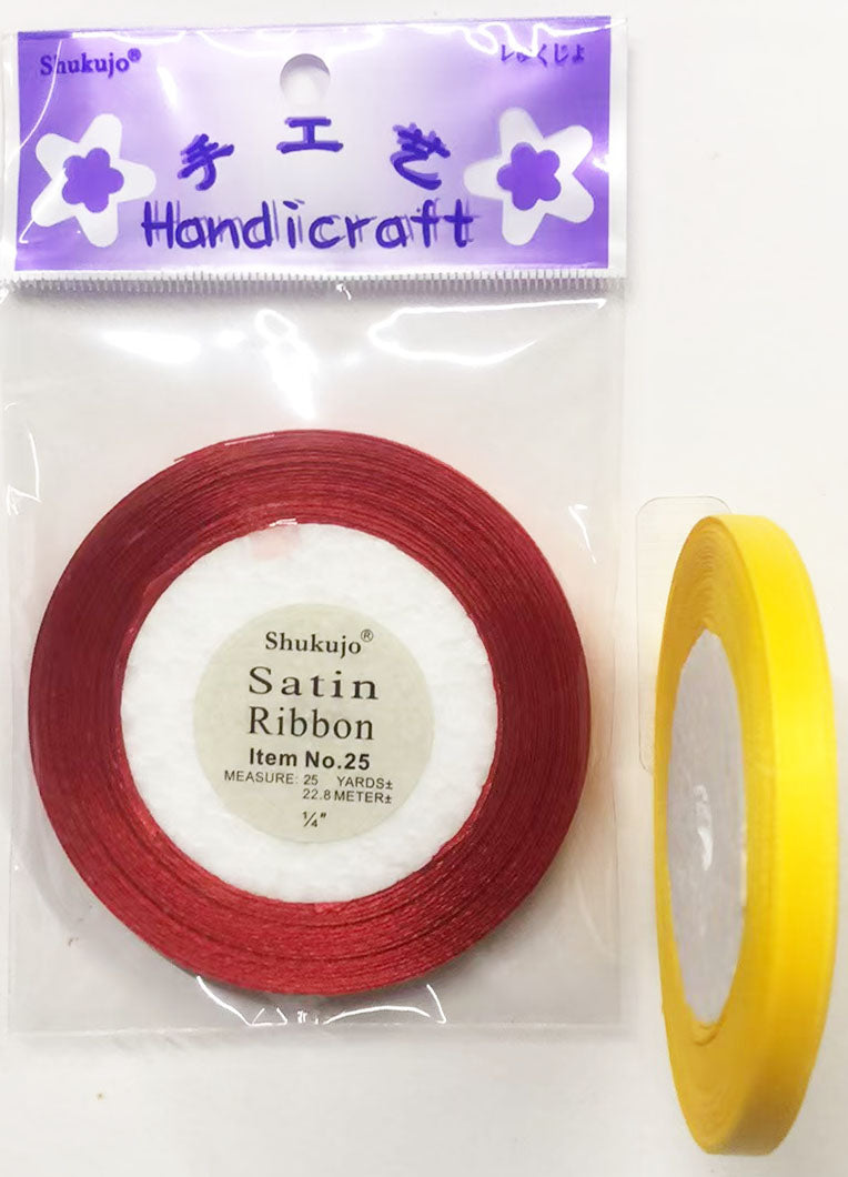 Satin Ribbons 25 - 1/4"x25yards
