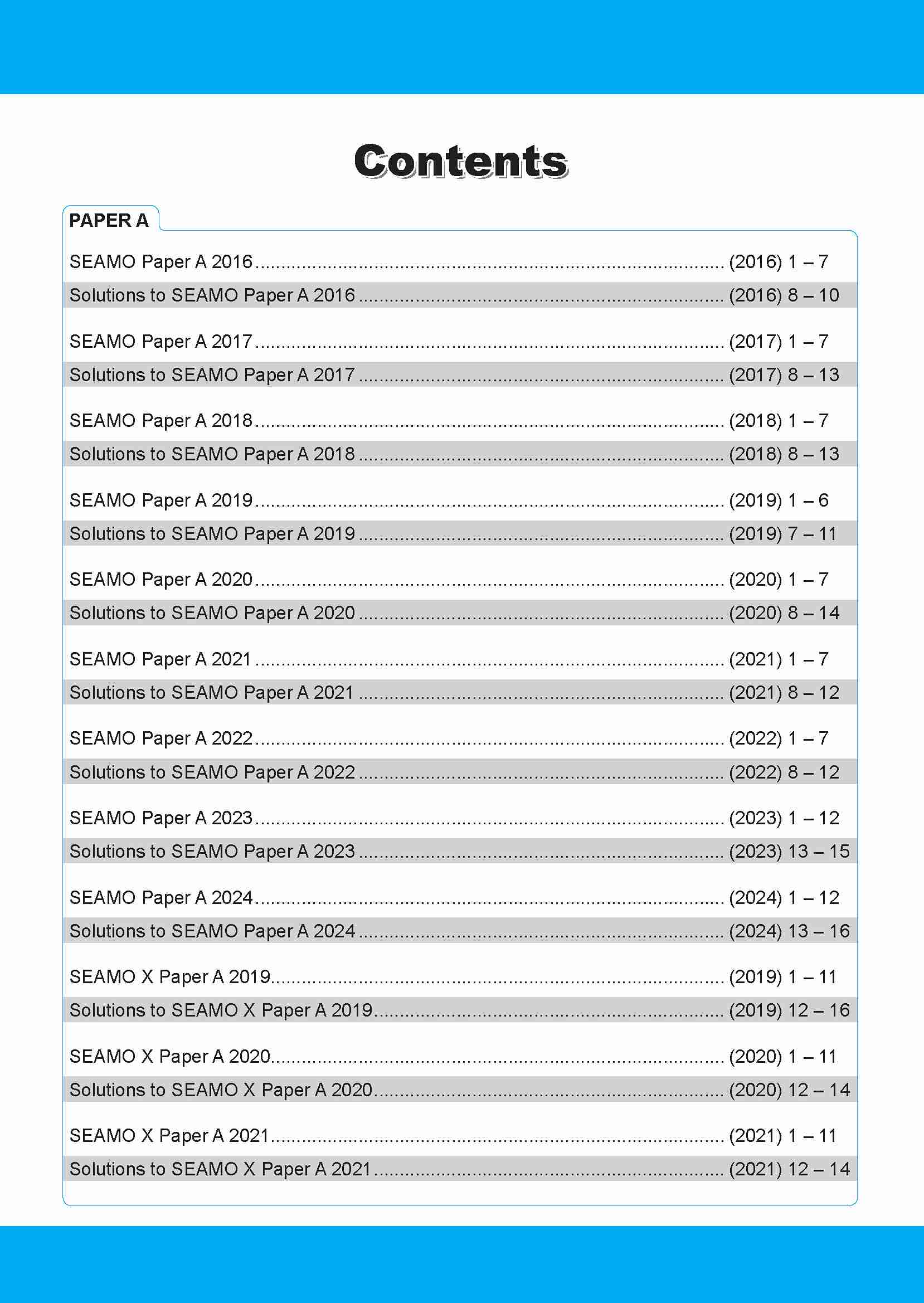 Primary 1&2 SEAMO Math Olympiad International Competition Preparation Paper A (SEAMO 2016-2024 + SEAMO X 2019-2025)