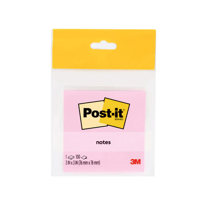 Post-it® 654-1mphb Positively Pink Notes 3x3", 100sheets