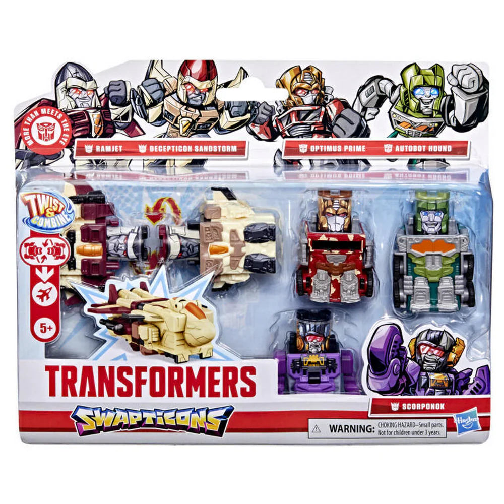 HASBRO TRANSFORMERS SWAPTICONS FIGURES DESERT MISSION 5 PACK