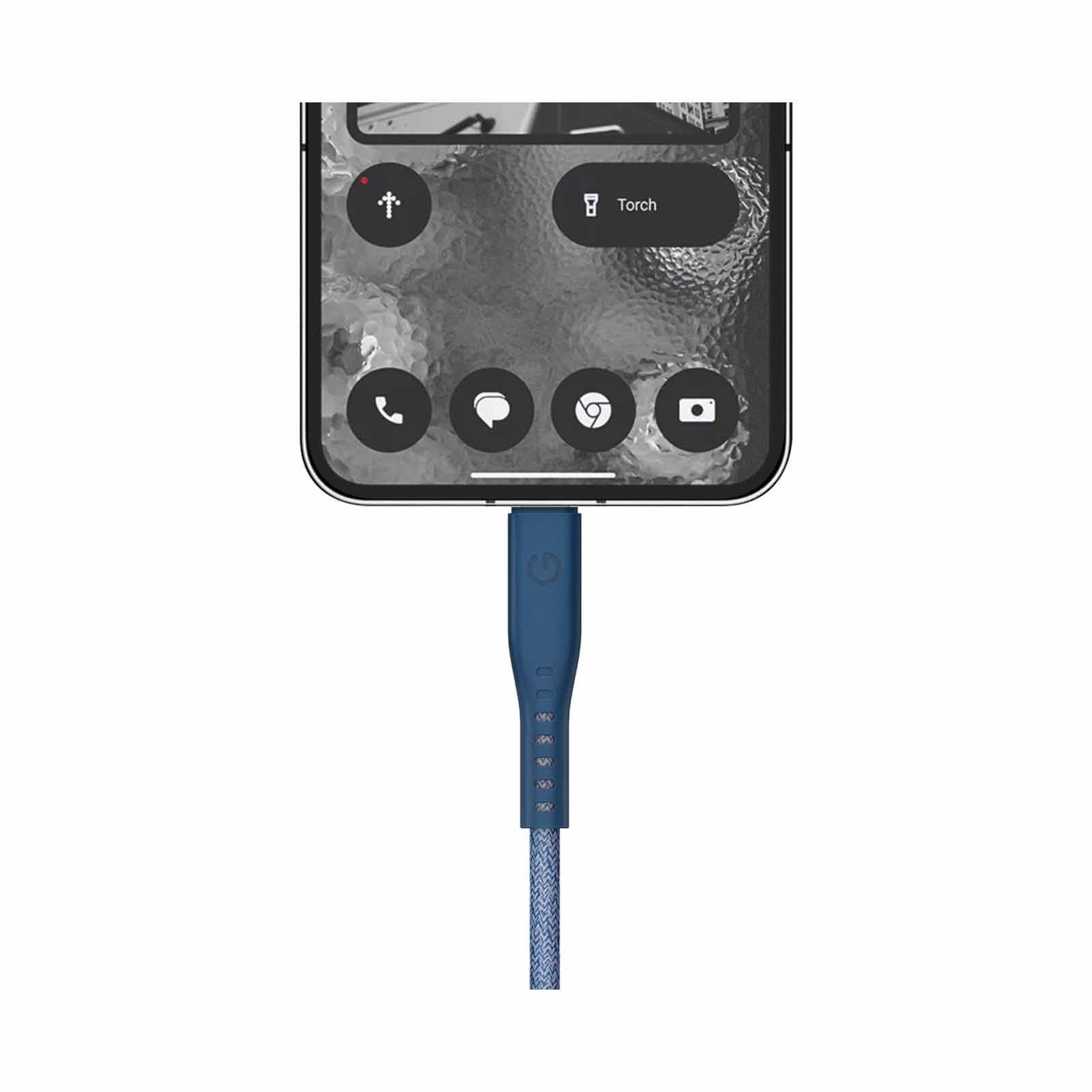 Energea Flow 480mbps USB-C to USB-C 60W Cable 1.5M - Indigo Blue