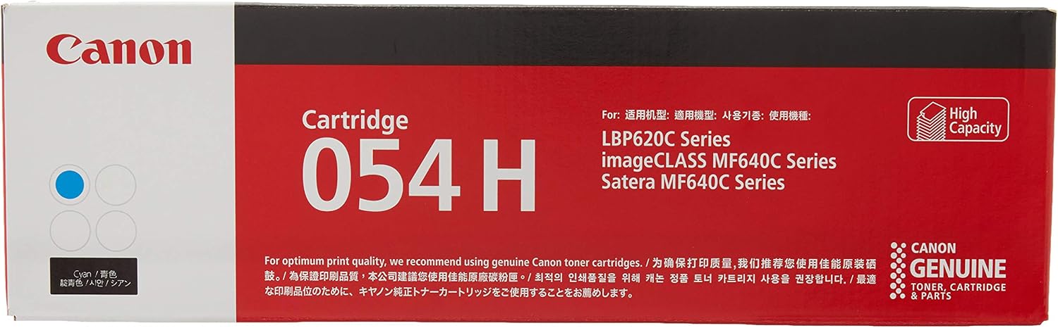 Canon CRG-054HCYN Laser Toner Cartridge 054H, Cyan