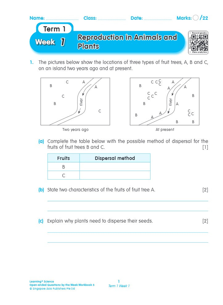 Learning+ Science Open-Ended Questions By The Week Workbook 5