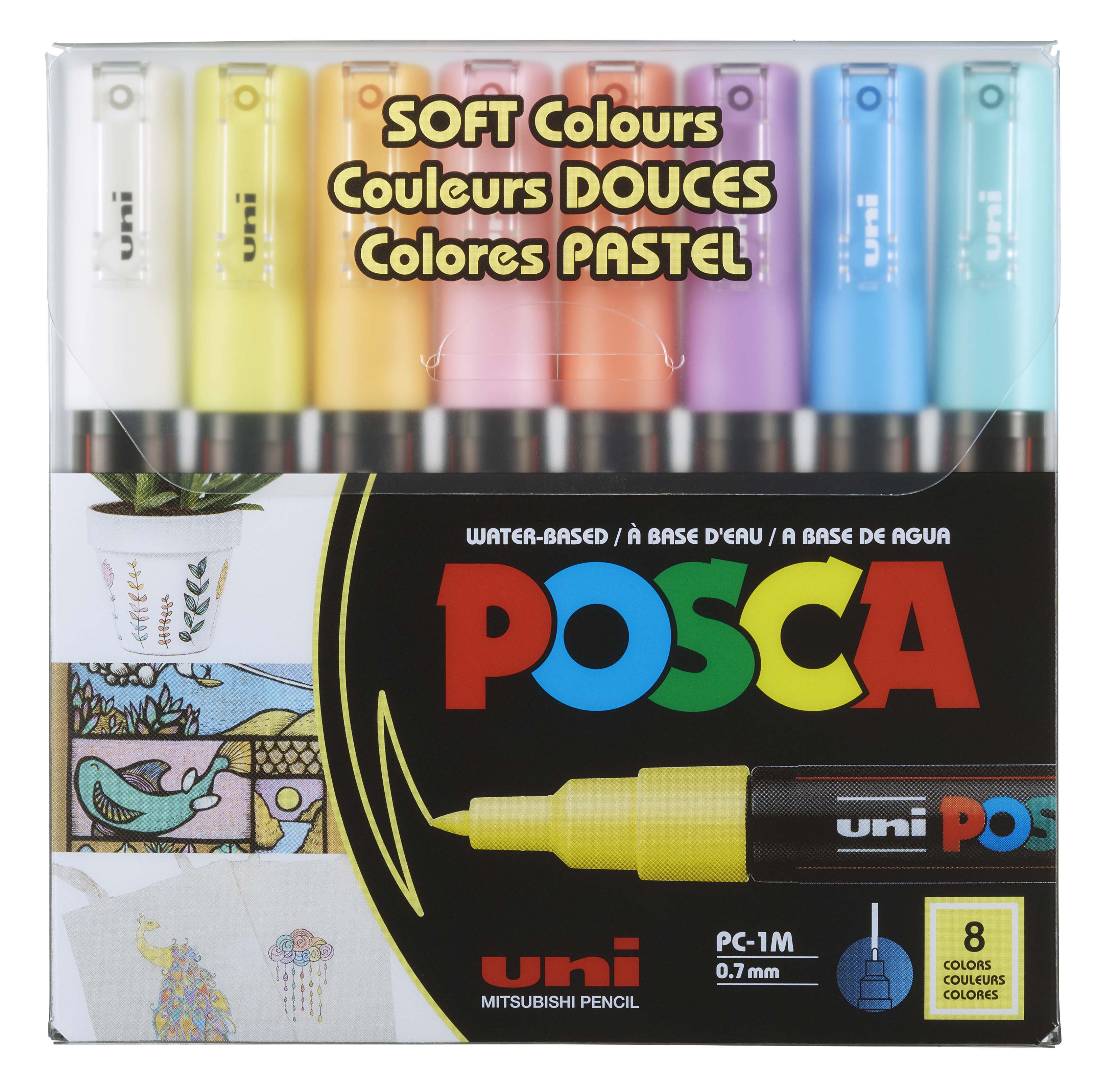 UNI POSCA PC-1M/8C (SOFT)  MARKER