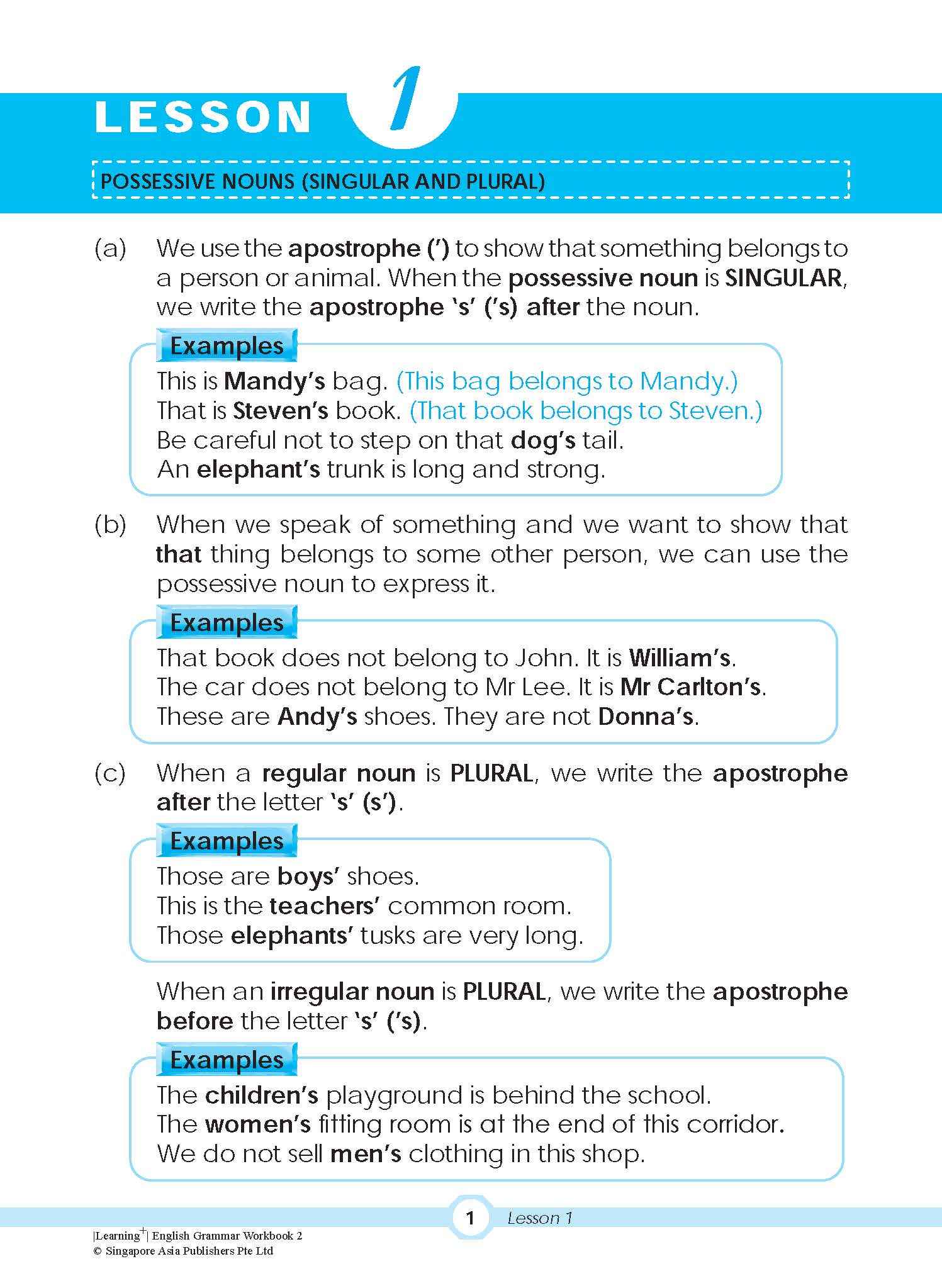 Primary 2 LEARNING+ ENGLISH GRAMMAR Workbook 2 -3rd Edition