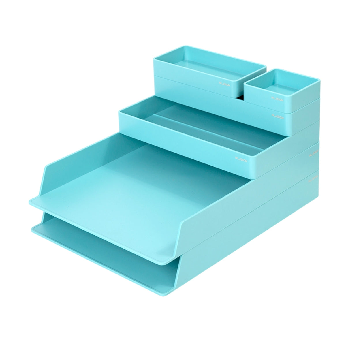 DELI NUSIGN DESK ORGANIZER 6'S SET LIGHT BLUE ENS001