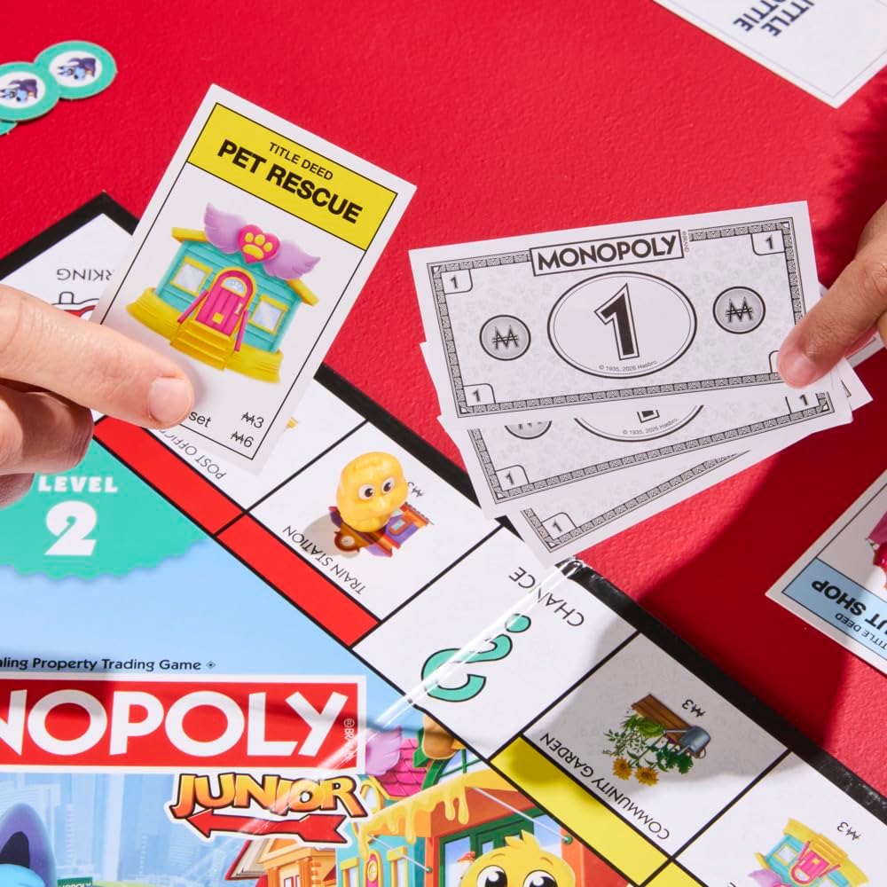 HASBRO GAMES MONOPOLY JUNIOR BOARD GAME 2 IN 1