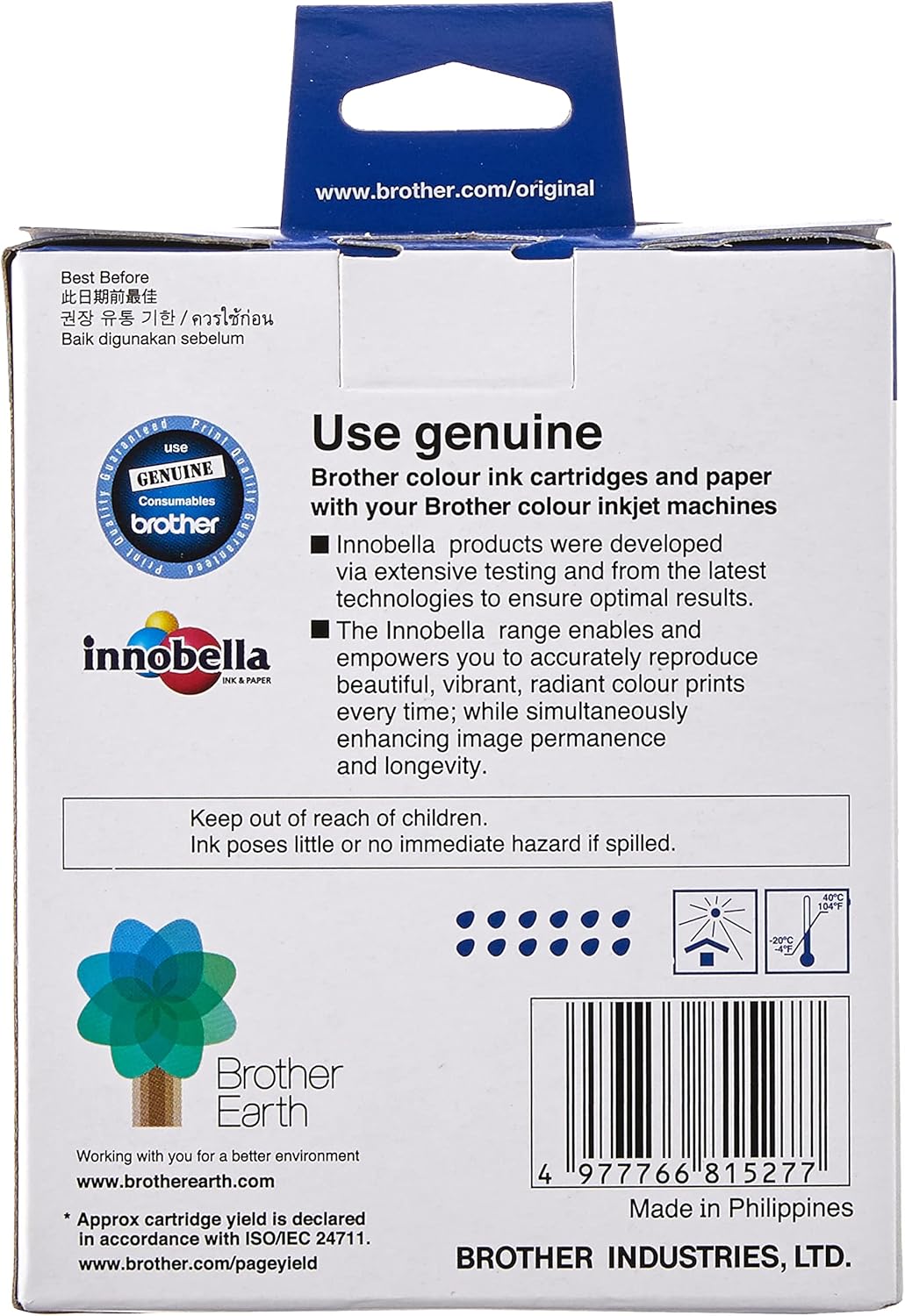 Brother LC451XLCL3PK Ink Cartridge Compatible for DCP-J1050DW, MFC-J1010DW, 500 Pages, Cyan/Magenta/Yellow (Pack of 3)