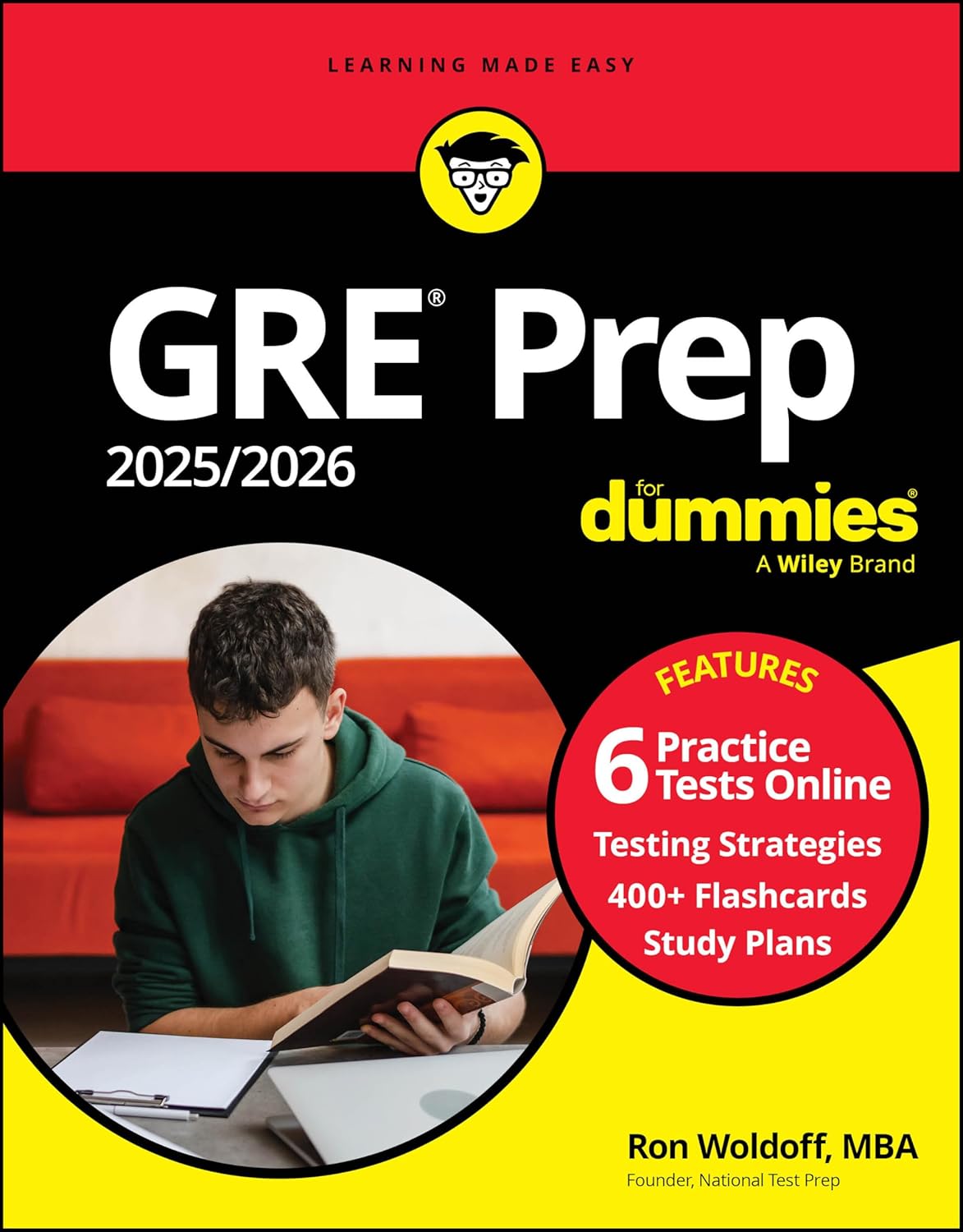 GRE Prep 2025/2026 for Dummies: Book + 6 Practice Tests + 400 Flashcards Online