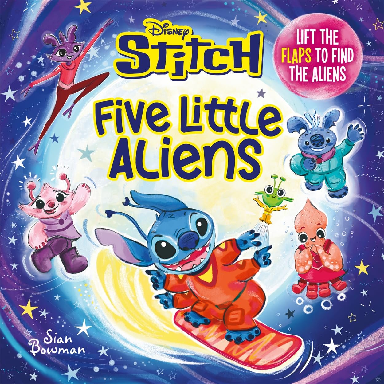 Disney Stitch Five Little Aliens: A Lift-The-Flap Picture Book