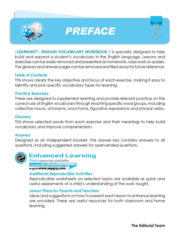 LEARNING+ ENGLISH VOCABULARY Workbook 1