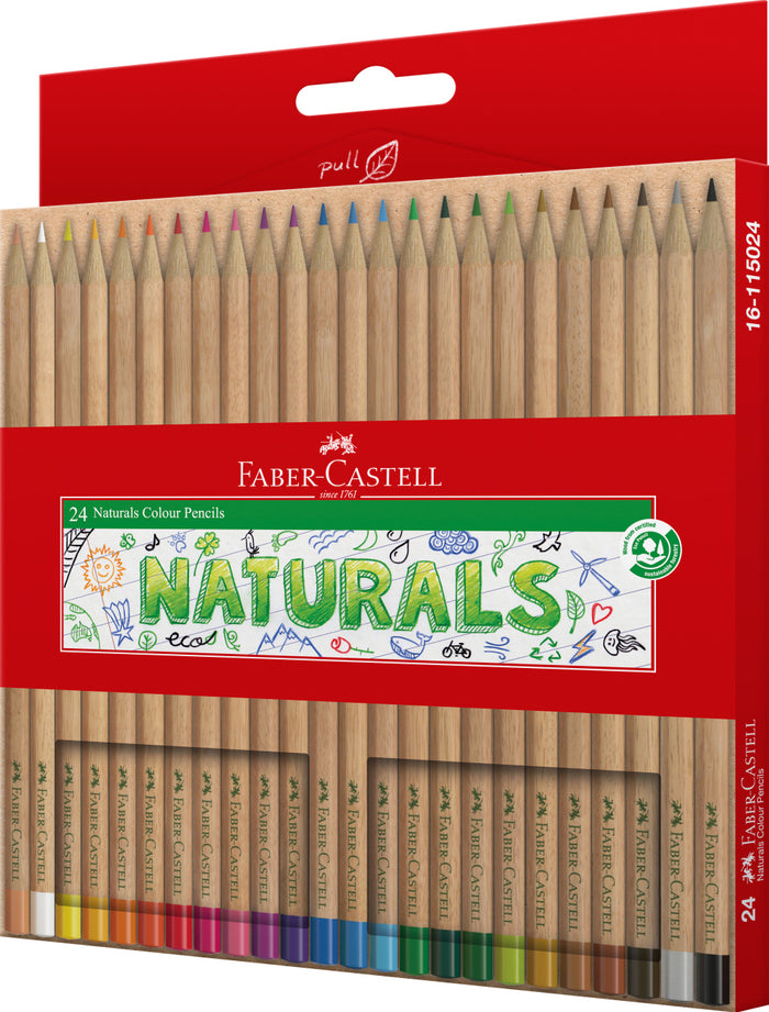 Faber-Castell Naturals Colour Pencils, Pack of 24-115024