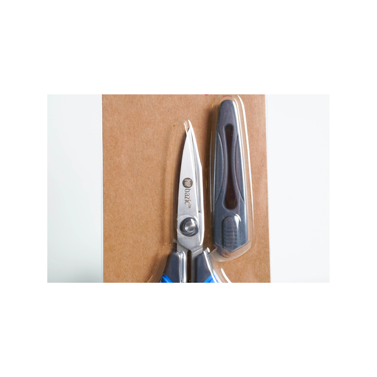 Pop Bazic 14.5cm Scissors with Safety Cap - Blue