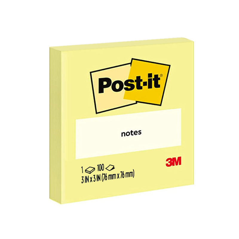 Post-it® 654 Notes Yellow 3x3"