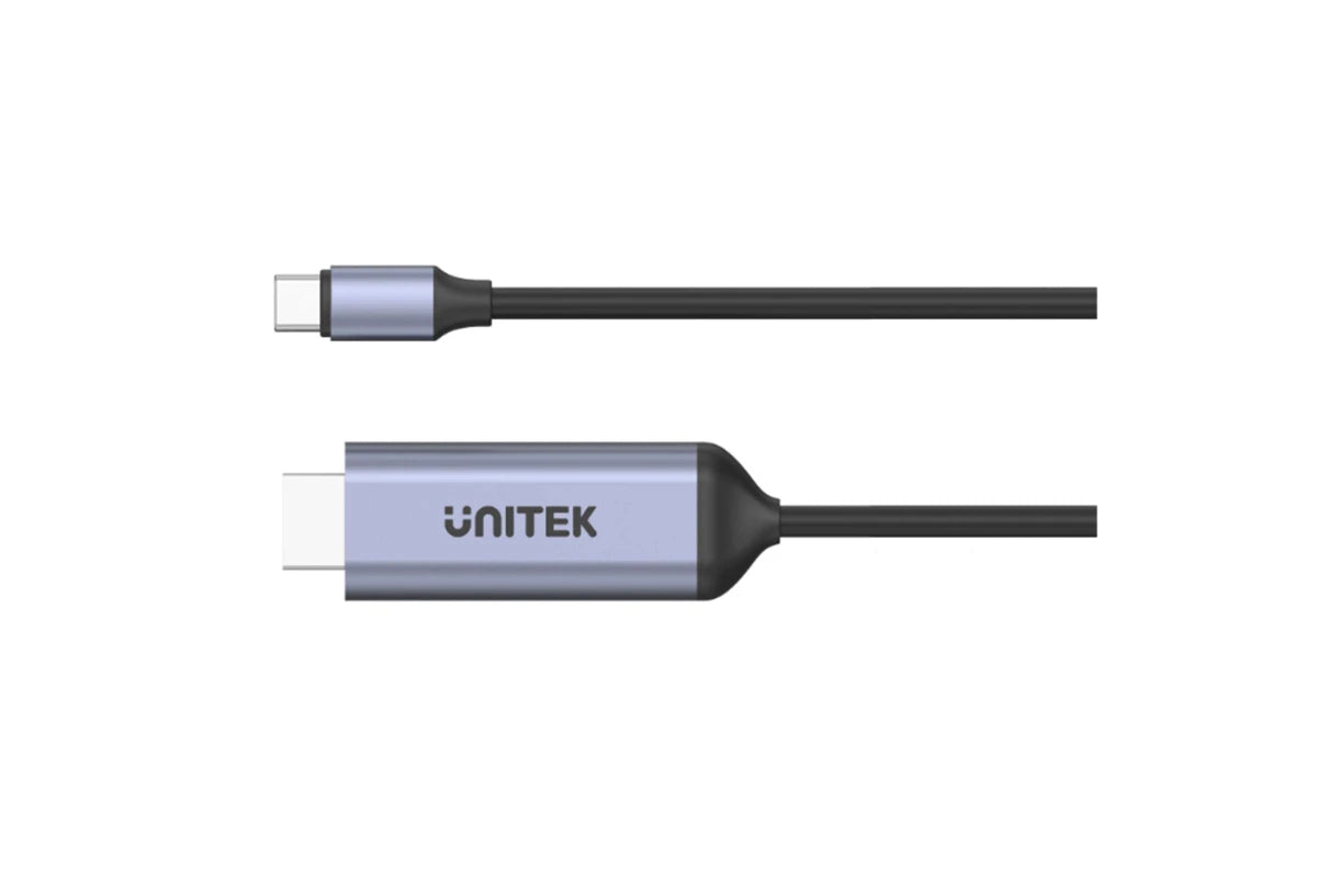 Unitek V1423B USB-C to HDMI Cable - 1.8m - Black + Grey Up to 8K 60Hz - HDCP2.3