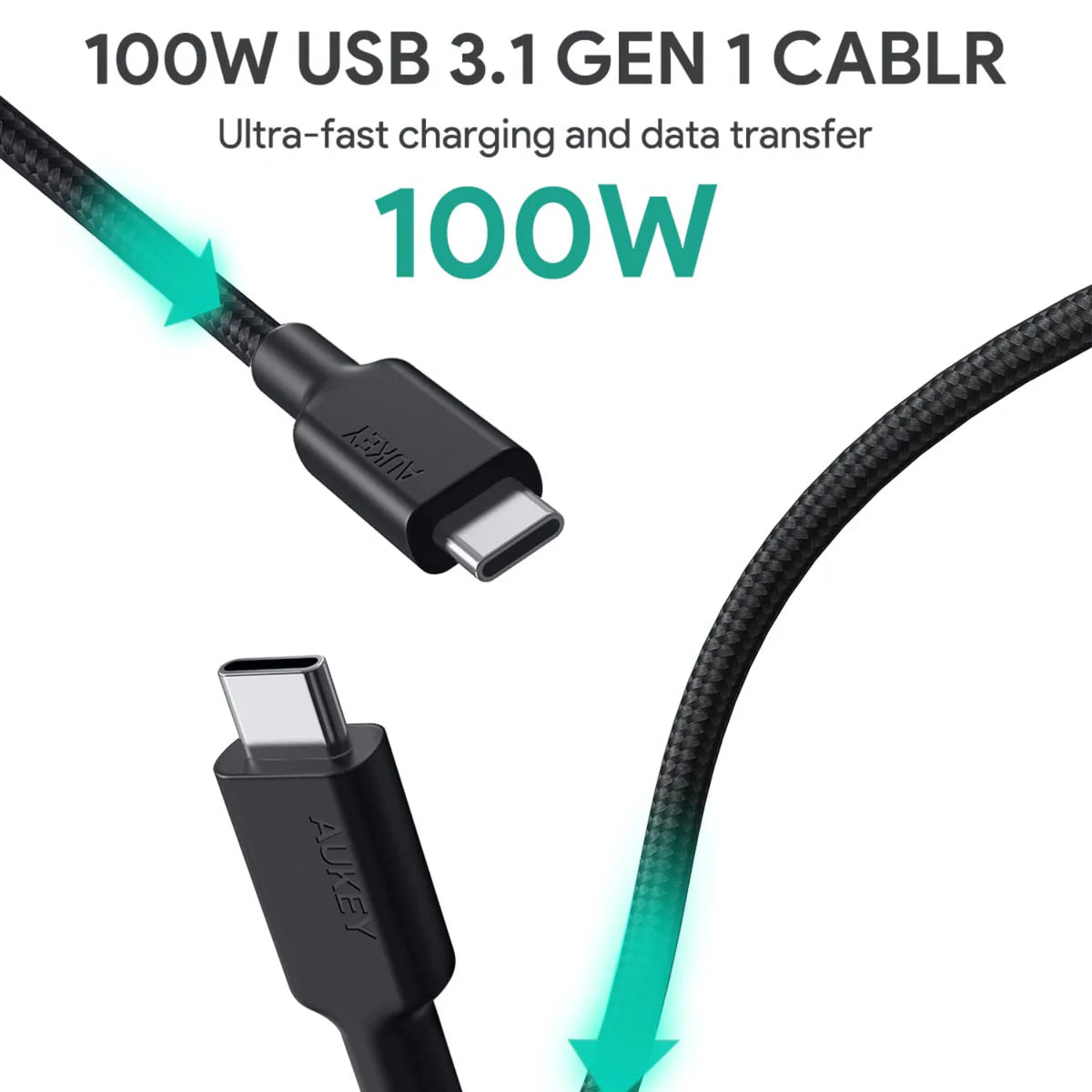 You said Aukey CB-CD21 Gen2 E Marker 100W USB 3.1 USB Type C To Type C Nylon Braided Cable