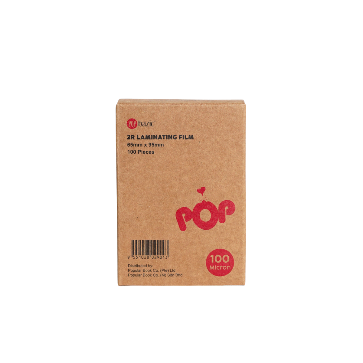 Pop Bazic Laminating Film (65x95mm, 100 Microns) – 100 Sheets