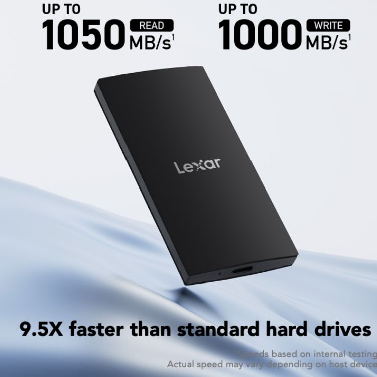 Lexar® SL300 2TB Portable SSD - Black