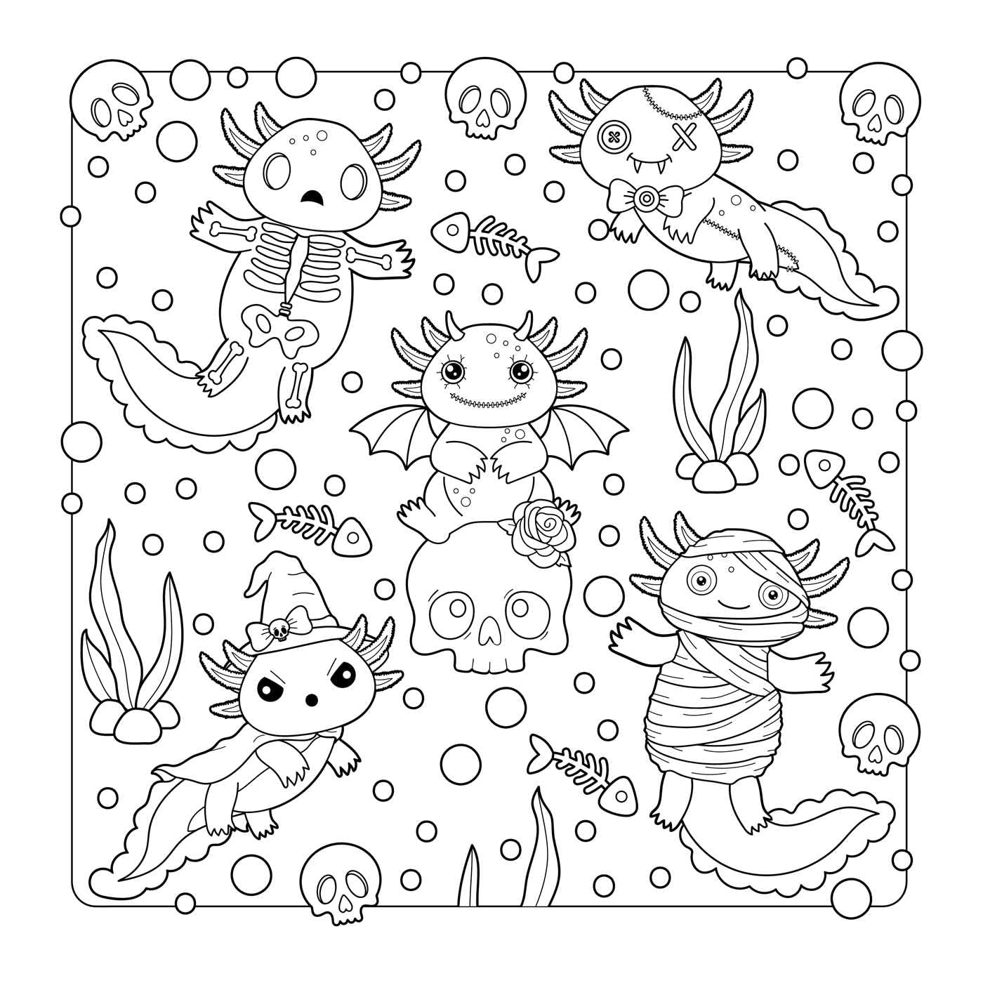 The Creepy Cute Creatures Coloring Book: 30 Pretty Scary Animal Coloring Pages for Wildly Adorable Fun! (Creepy Cute Gift Series)