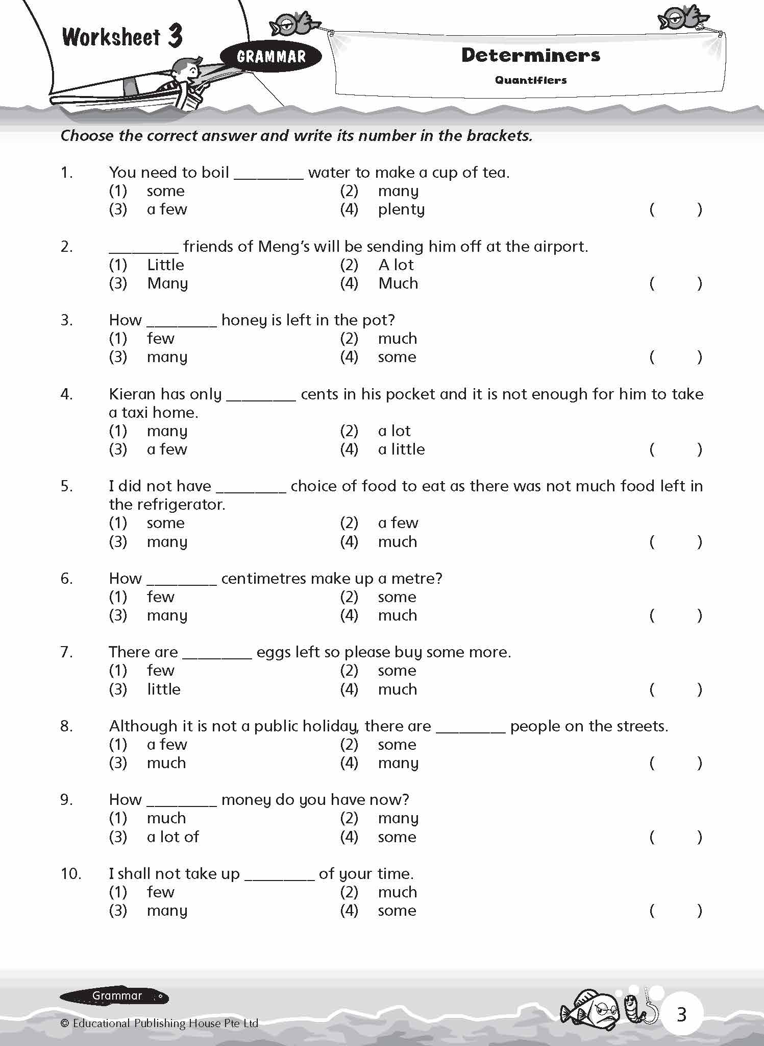 Primary 3 New English Grammar & Vocabulary Worksheet