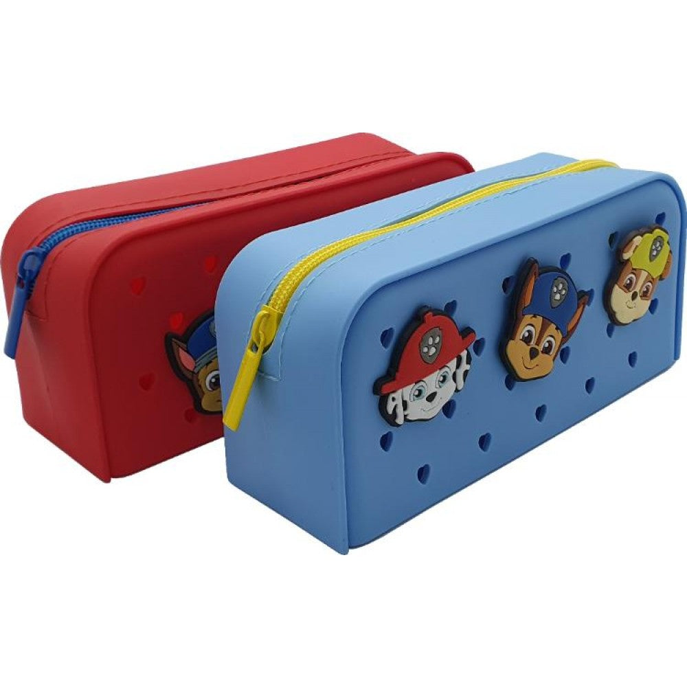 PAW PATROL SILICONE PENCIL BAG WITH CHARMS BLUE
