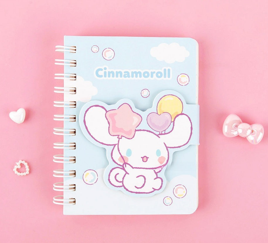 SANRIO CINNAMOROLL A6 MAGNECTIC FLAP HANDY NOTEBOOK