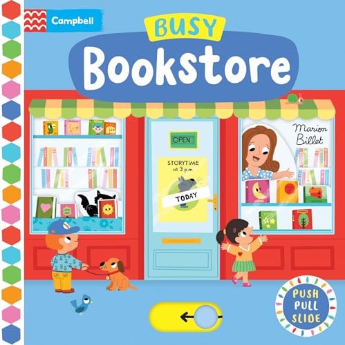 Busy Bookstore: Push, Pull, Slide (Busy Books) – Board Book