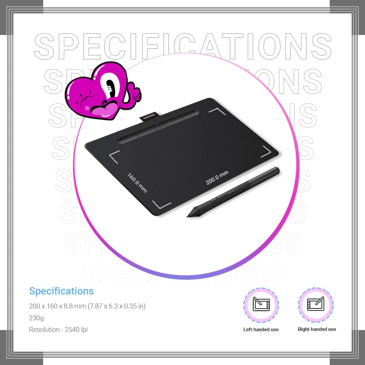 Wacom CTL-4100WL-K0-CX Intuos Creative Pen Tablet with Bluetooth, Small, Black