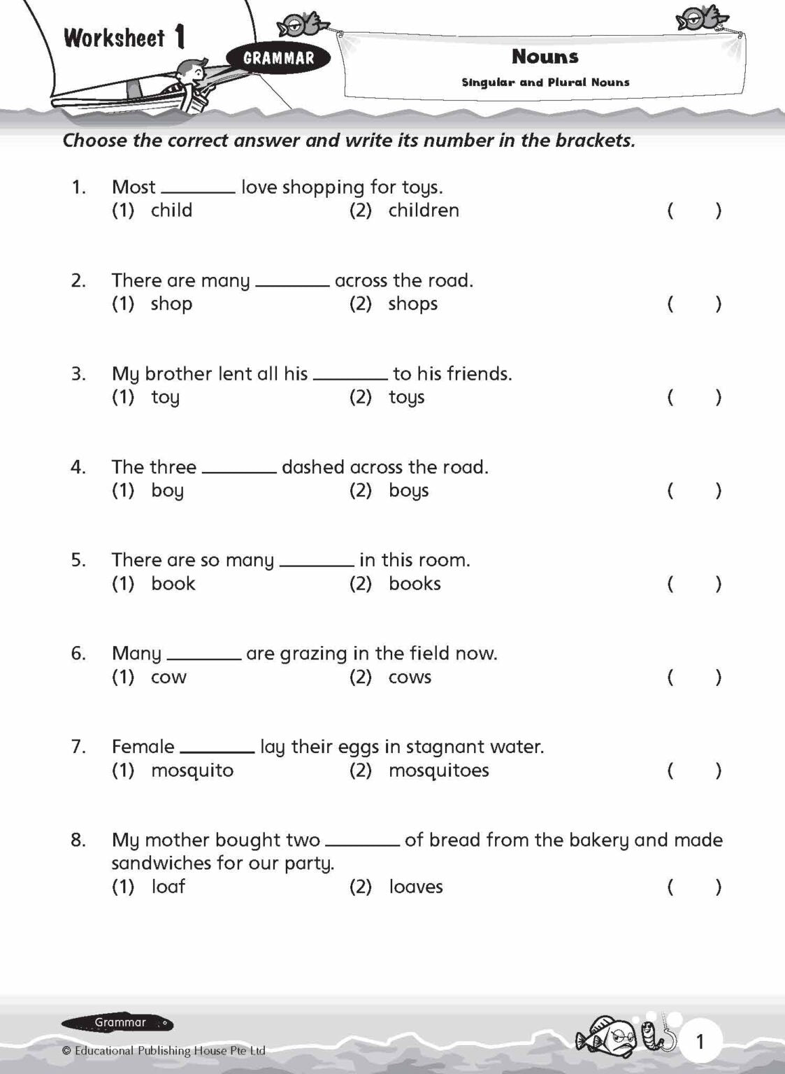 Primary 2 New English Grammar & Vocabulary Worksheet