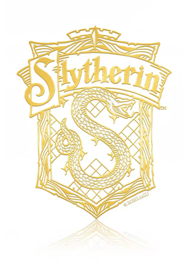 Harry Potter Metal Sticker Gold Slyherin