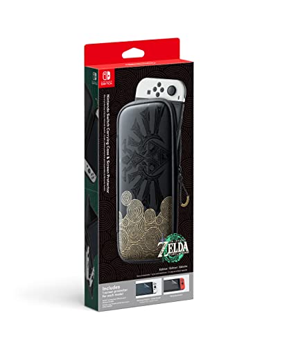 Nintendo the Legend of Zelda Tears of the Kingdom Edition Switch Carrying Case & Screen Protector, Black
