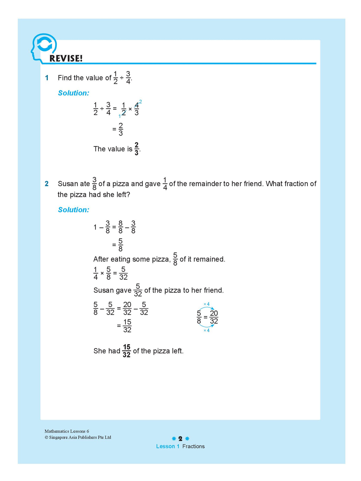 Mathematics Lessons Workbook 6