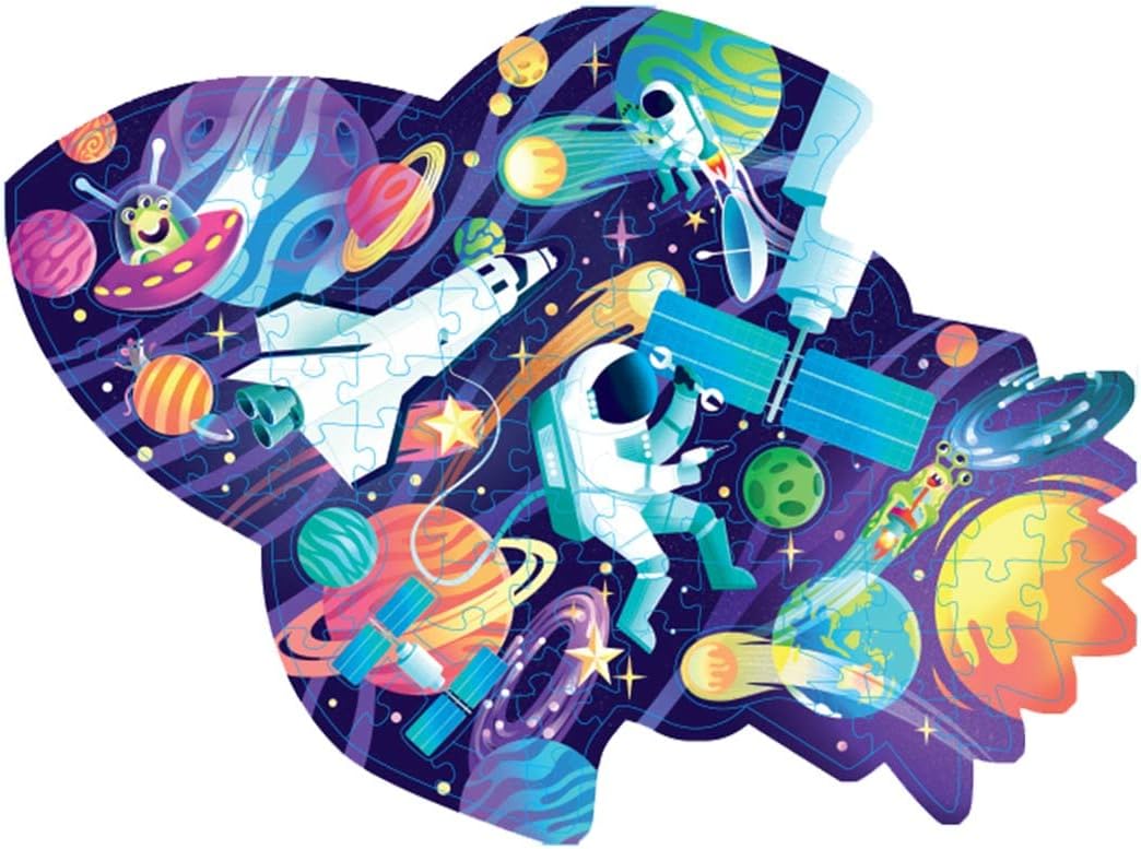 HINKLER JR JIGSAW SHINY SHAPED PUZZLE COSMIC SPACE MISSION