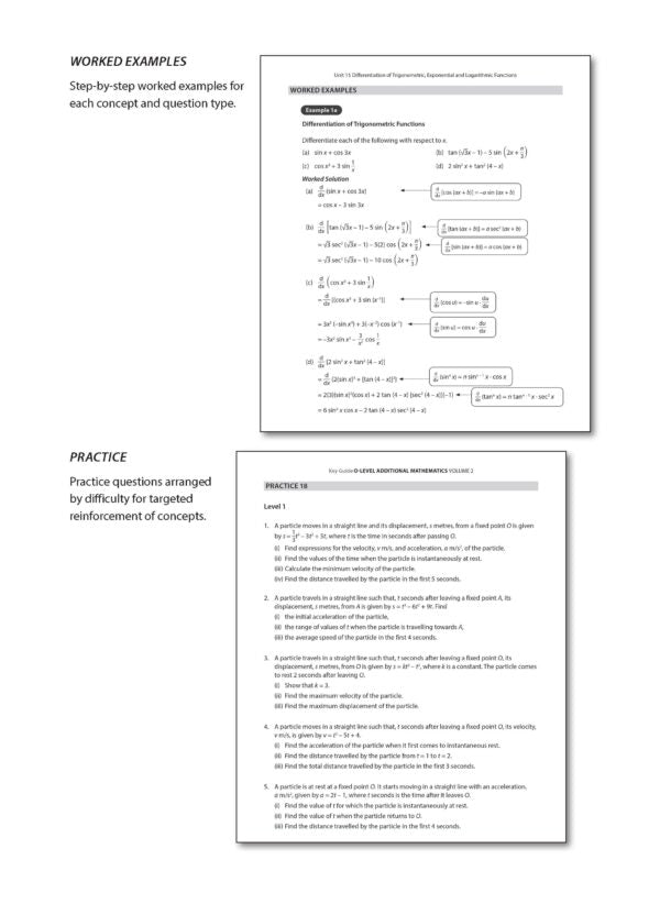 Key Guide O-Level Additional Mathematics Key Concepts, Worked Examples & Practice Volume 2