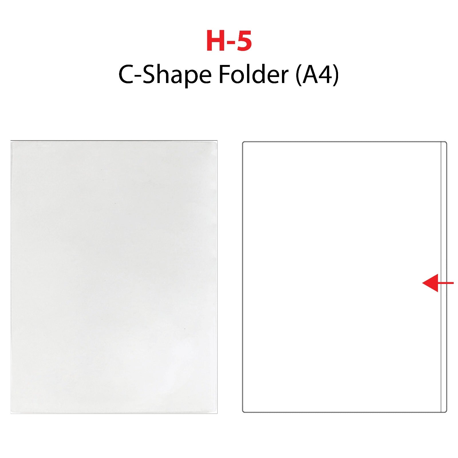 POP BAZIC Pvc Transparent C-shaped Folder A4 10s