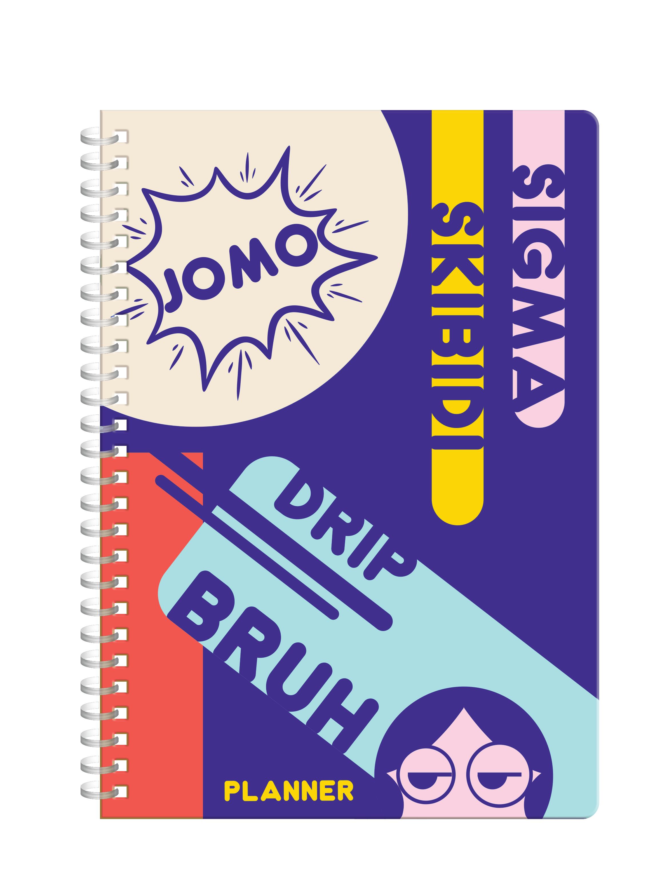 Undated Planner Notebook'25 Gen Z Slang A5